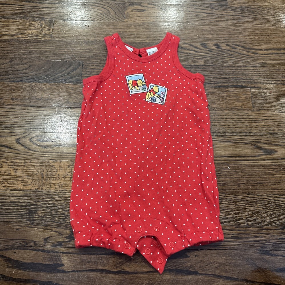 DISNEY STORE One-Piece WINNIE THE POOH & Piglet Romper Jumper 18 Months 90’s