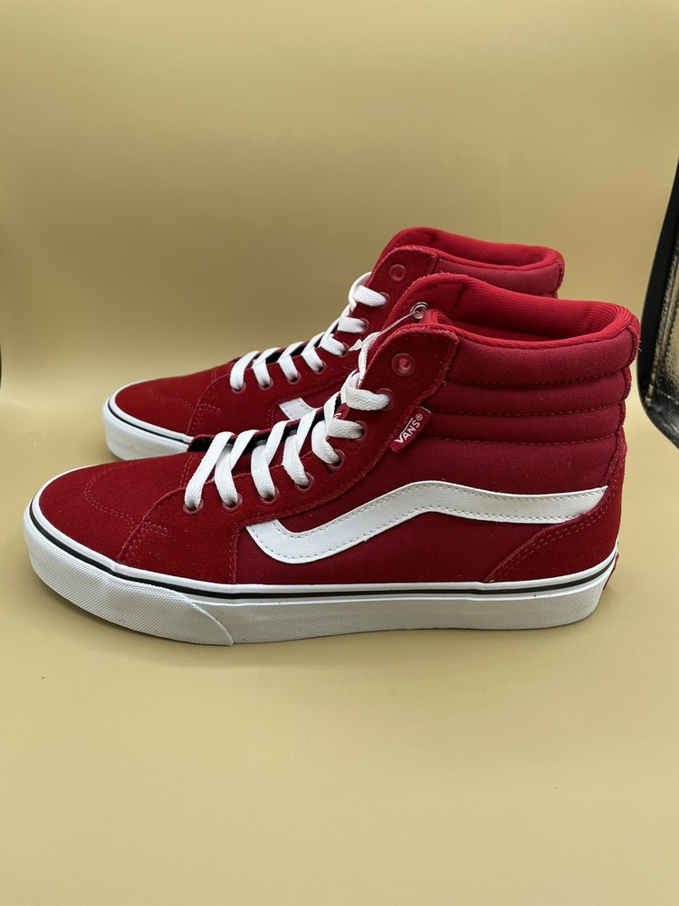 Sz 8.5 US  Men Vans Filmore Hi Suede/Canvas Chili Pepper Skateboarding Shoes NIB