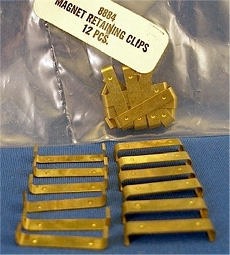 36 Aurora G+ Slot Car Chassis MAGNET Clips Clamp 8884