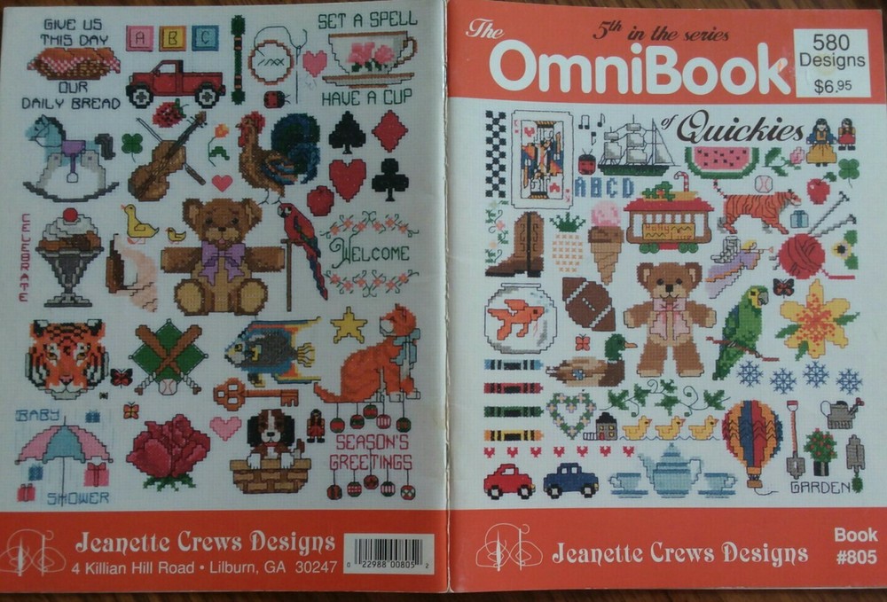 580 Quickies Designs by Omnibook Cross Stitch PATTERN  Leaflet/Booklet