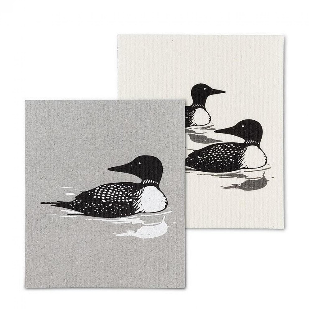 Set Of 2 Loons Dishcloth
