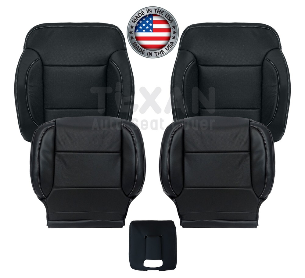 2014-2019 Chevy Suburban Tahoe LTZ Premier Jet Black Perforated Vinyl Seat Cover