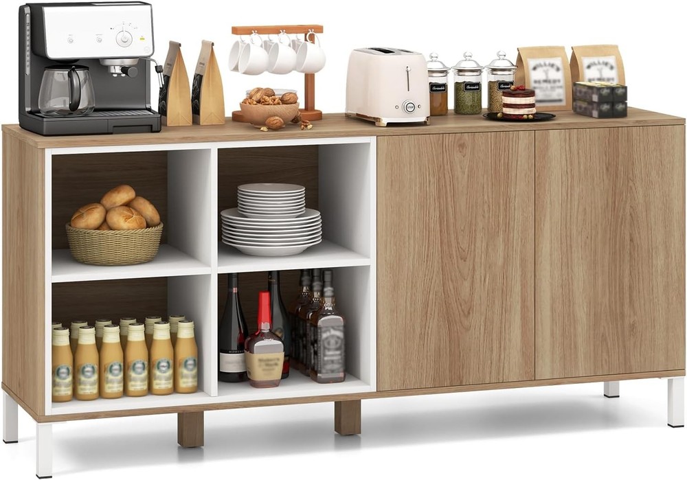 Buffet Cabinet with 4 Storage Compartments, Kitchen Sideboard for Dining Room