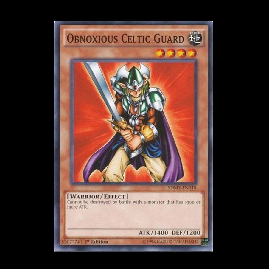 1st Edition Yu-Gi-Oh Obnoxious Celtic Guard SDMY-EN018 Common 1996 Card  