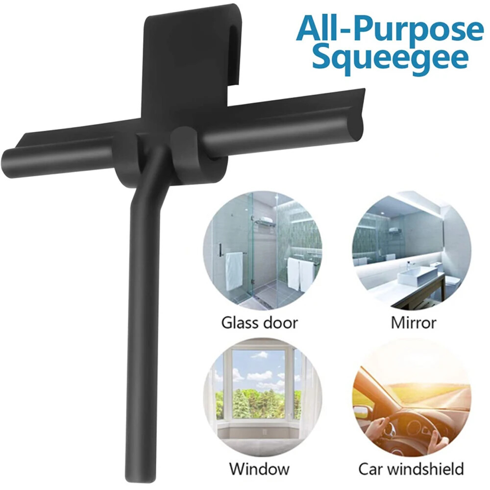 Shower Squeegee Cleaner with Silicone Holder for Glass Wiper Scraper
