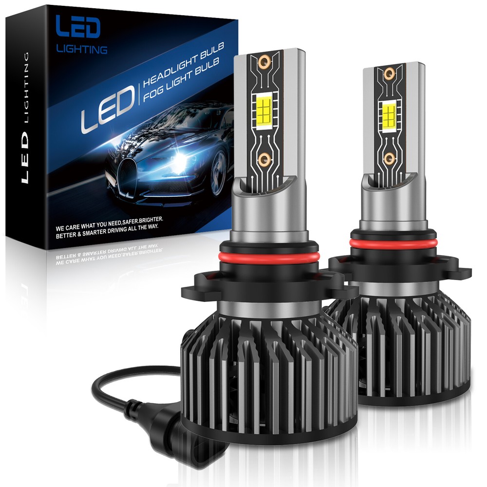 9005 HB3 LED Headlights High Beam Bulbs Replace Halogen White 6000K 100W 2pcs
