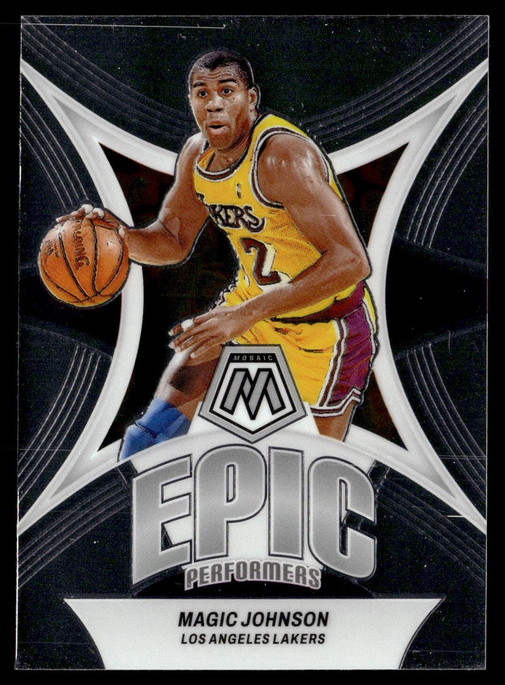 2023-24 Panini Mosaic Magic Johnson #16 Epic Performers Los Angeles Lakers