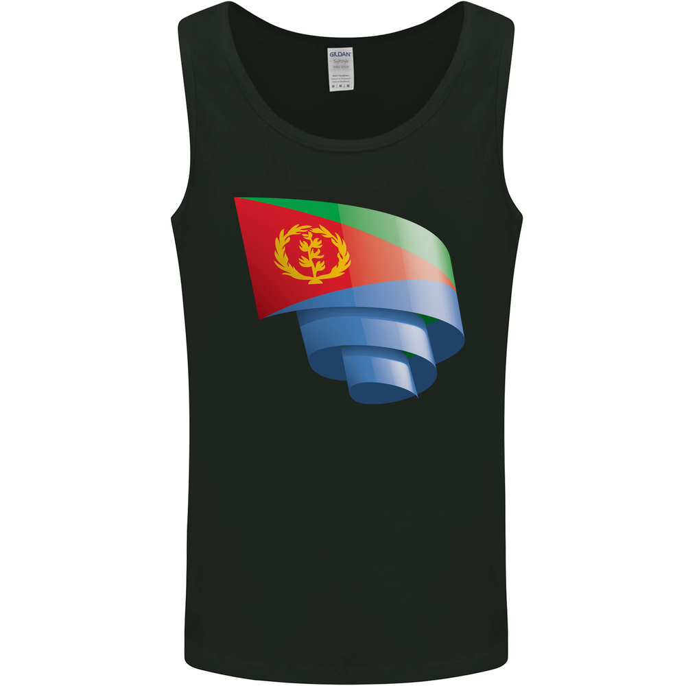 Curled Eritrean Flag Eritrea Flag Day Football Mens Vest Tank Top
