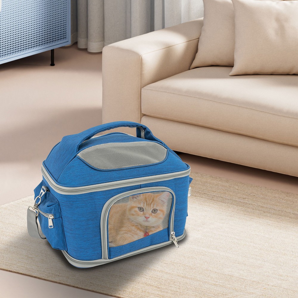 Collapsible Waterproof 600D Oxford Pet Travel Carrier Bag