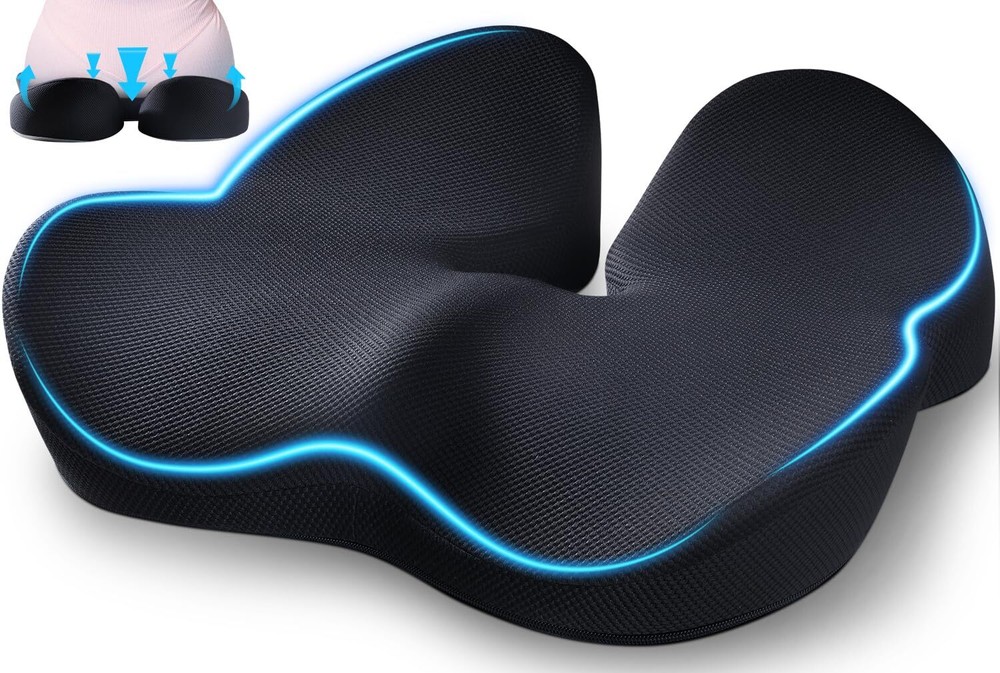 Memory Foam Seat Cushion for Office Chair Sciatica Tailbone Pain Relief