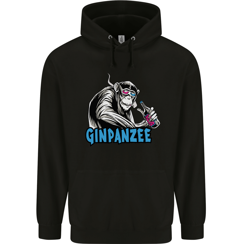Funny Gin Drinker Monkey 80% Cotton Hoodie for Men