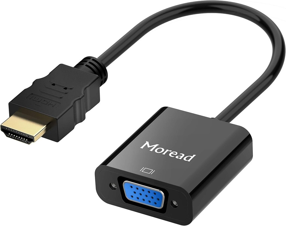 HDMI to VGA, Gold-Plated HDMI to VGA Adapter (Male to Female)