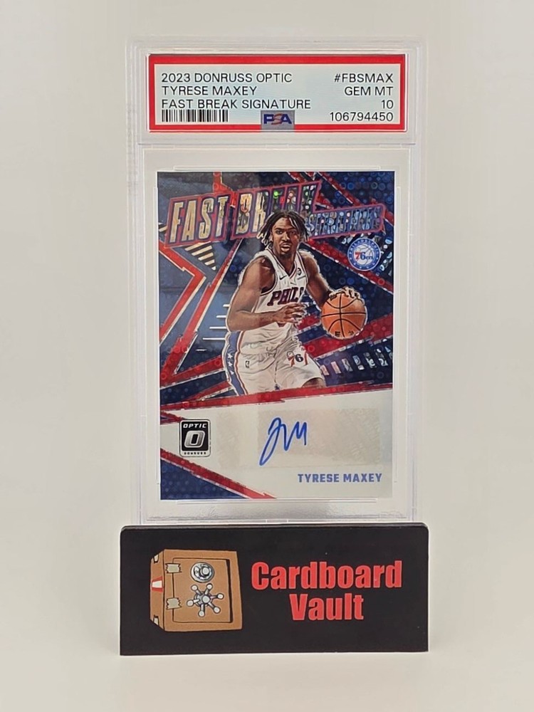 2023-24 Panini Donruss Optic Fast Break Autographed Tyrese Maxey #FBS-23