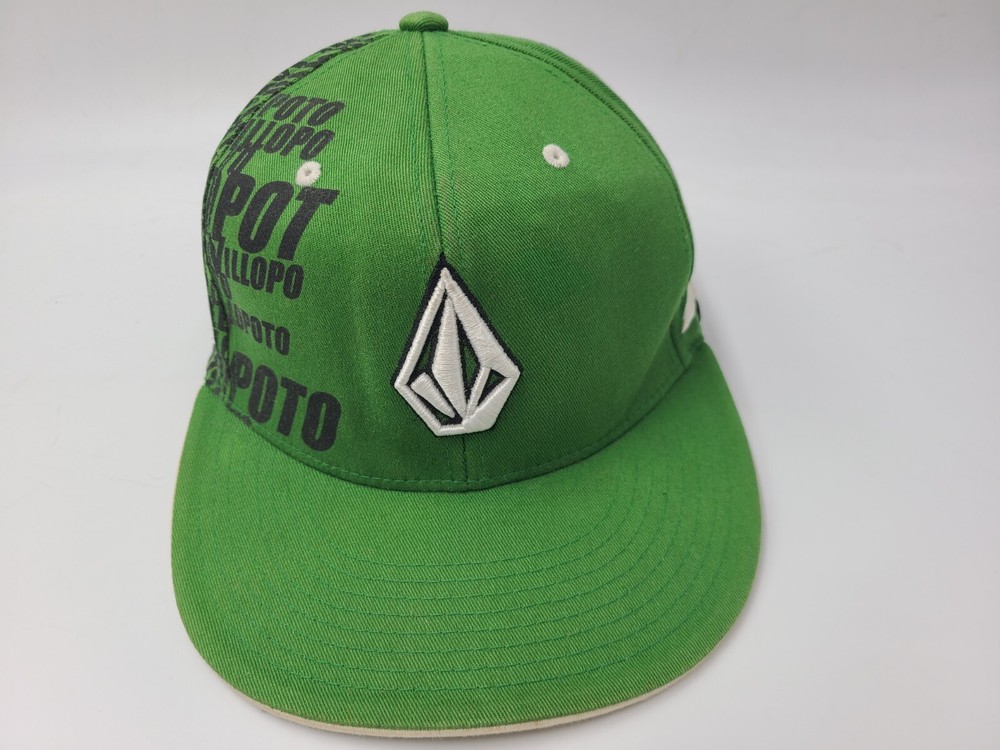 Ryan Villopoto Volcom #2 R2 V Flex Fitted S-M Hat Cap Motocross Supercross Green