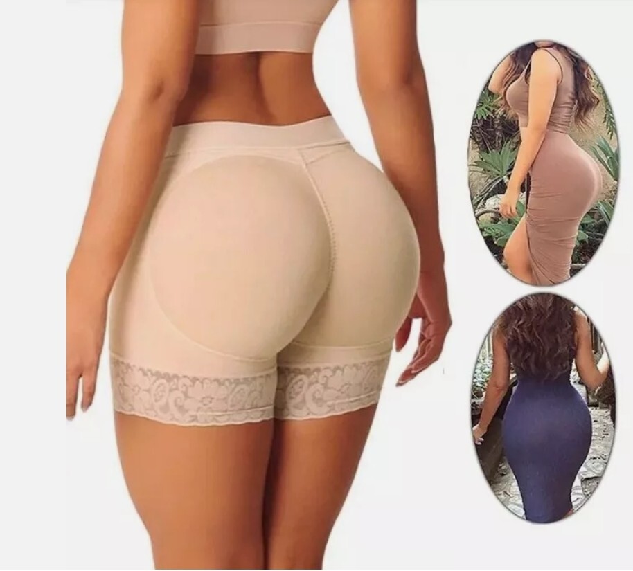 Women Fake Butt Lifter Lace Padded Panty Tummy Control Body Shaper