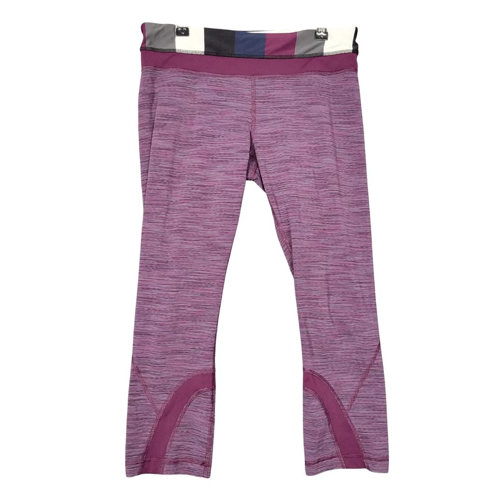 LULULEMON We Are From Space Purple Inspire Crop II Leggings Size 6