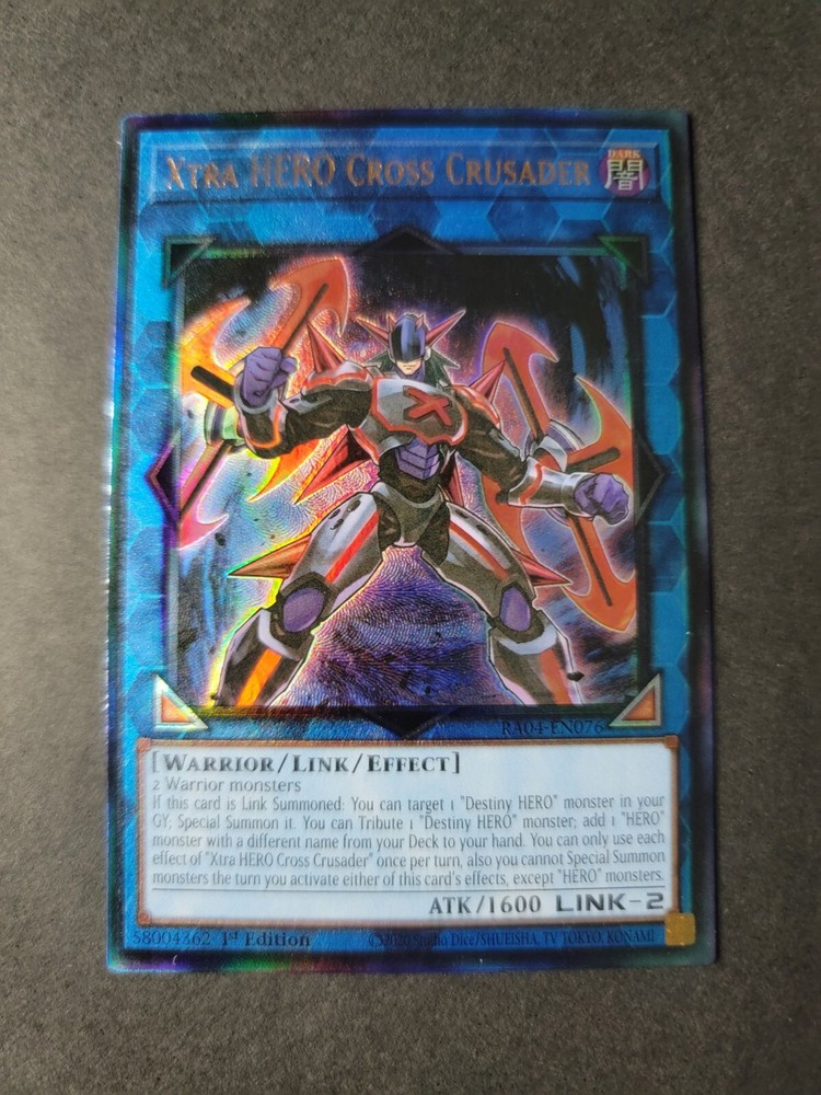 Xtra HERO Cross Crusader RA04-076 Prismatic Ultimate Rare Stampede Foil