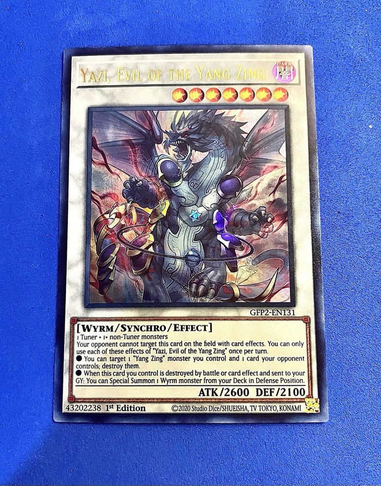 Yughioh-Yazi, Evil Of The Yang Zing- GFP2-EN131 Ultra Rare 1st Edition Near Mint