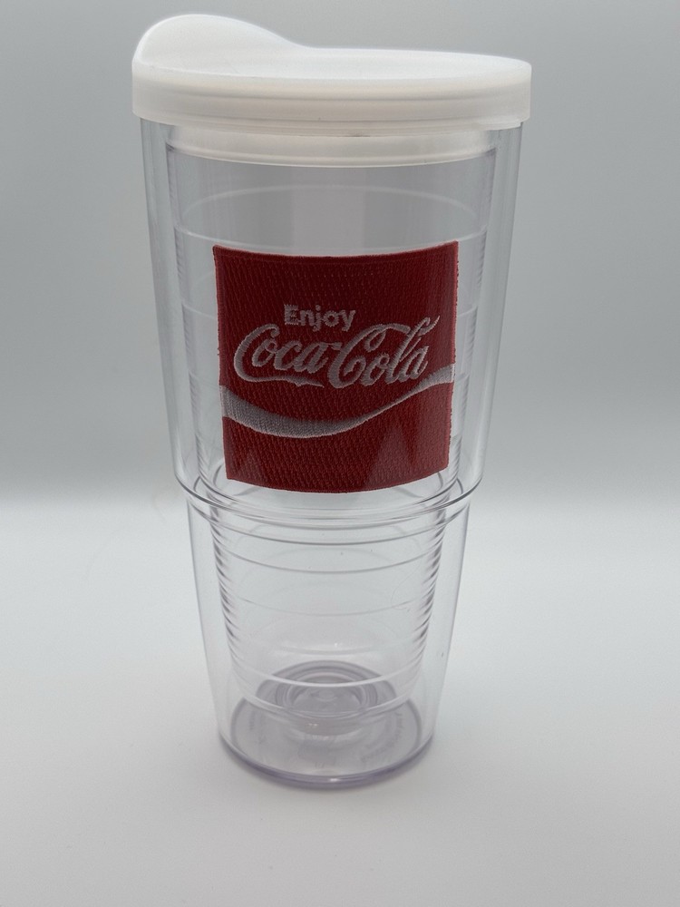 Tervis 24oz Coca-Cola Tumbler in Red and White with Lid for Hot or Cold Drinks