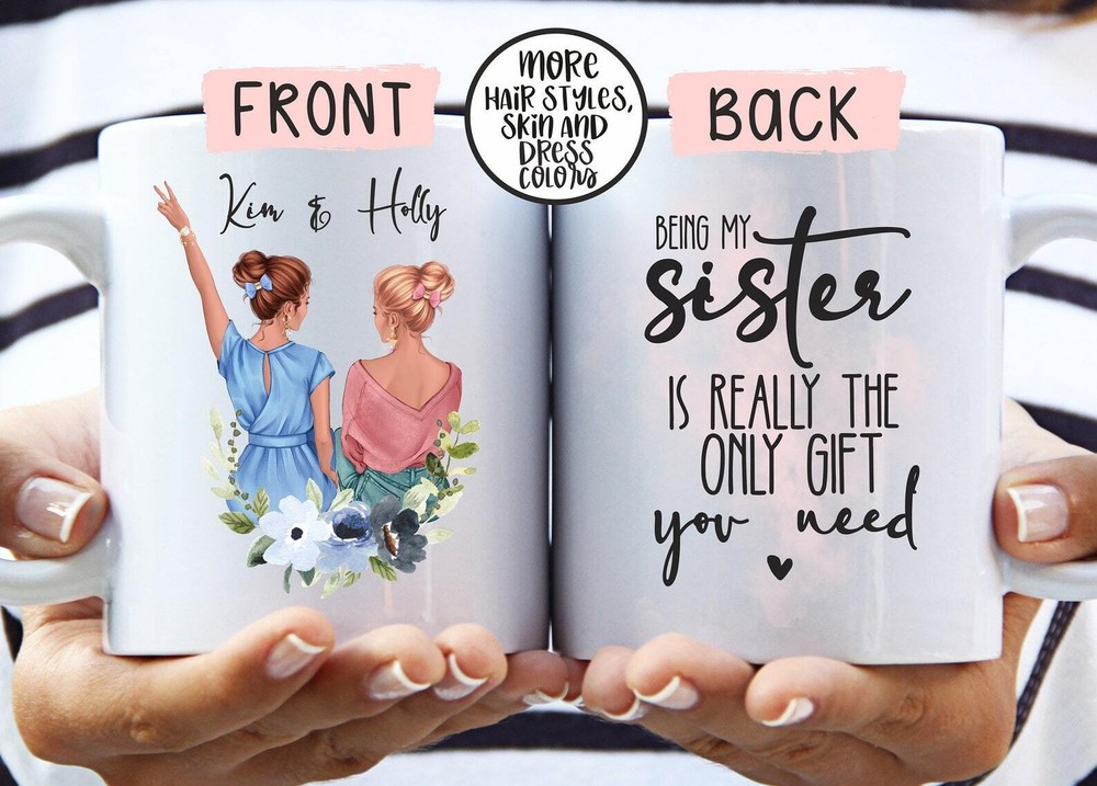 Custom Sisters Mug Sister Mug Sister Moving Away Gift Long Distance Sister Mug