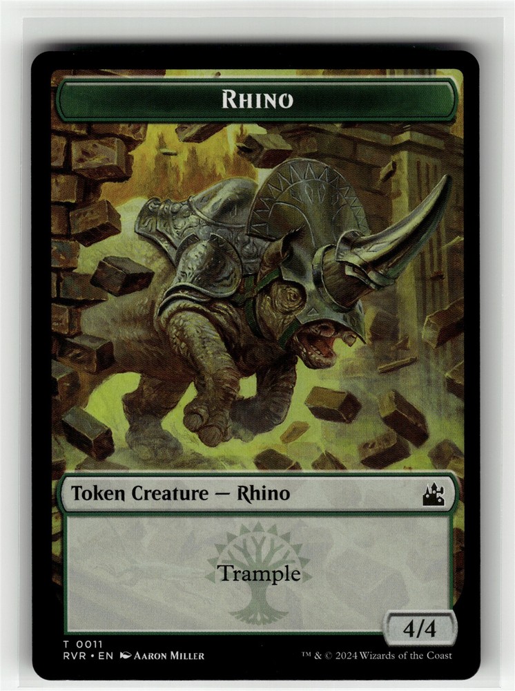 RHINO TOKEN Ravnica Remastered #11 RVR(NM+)(MTG)