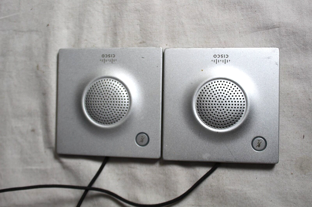 Lot of 2 Cisco Telepresence Table Mic 20 (Black Cords)