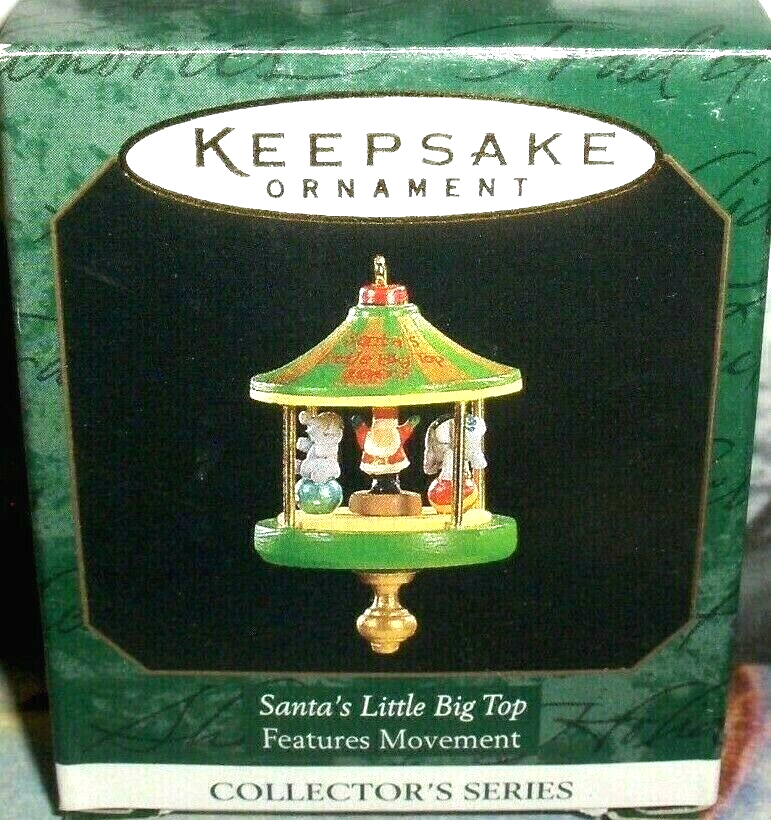 Santa's Little Big Top`1997`Miniature-Santa Under The Big Top,Hallmark Ornament