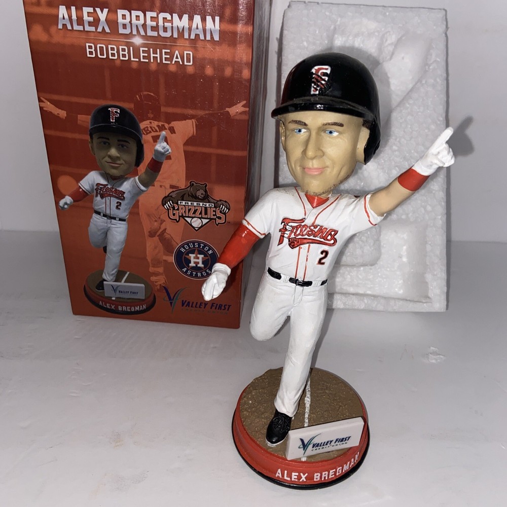 MLB Alex Bregman Fresno Grizzlies Bobblehead SGA Houston Astros Minors AAA RARE!