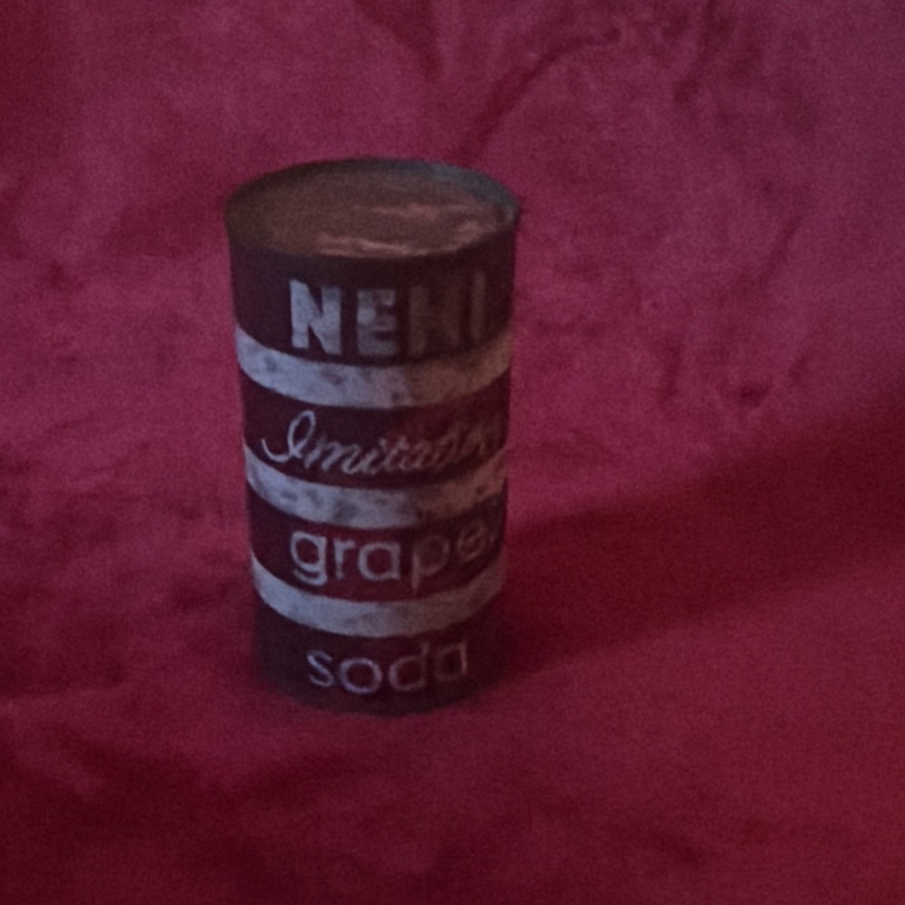 Neki Soda Advertising Sign Purple White Collectible Can Vintage Theme