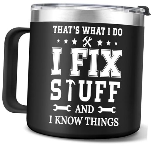 Fathers Day Dad Gifts from Daughter Son - Funny Christmas A-FIXSTUFF-BLACK-image