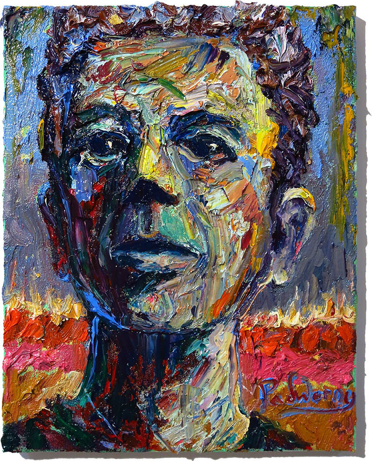 PORTRAIT OIL█PAINTING█OUTSIDER█IMPRESSIONIST█ART█SIGNED ABSTRACT ORIGINAL MALE A