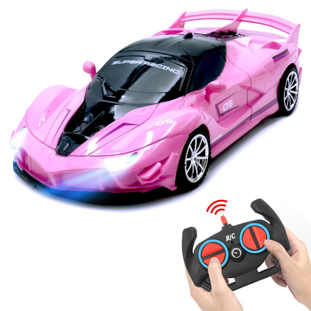 Remote Control Car, Pink RC Cars for Girls, Rechargeable RC Racing, 2.4Ghz Po...