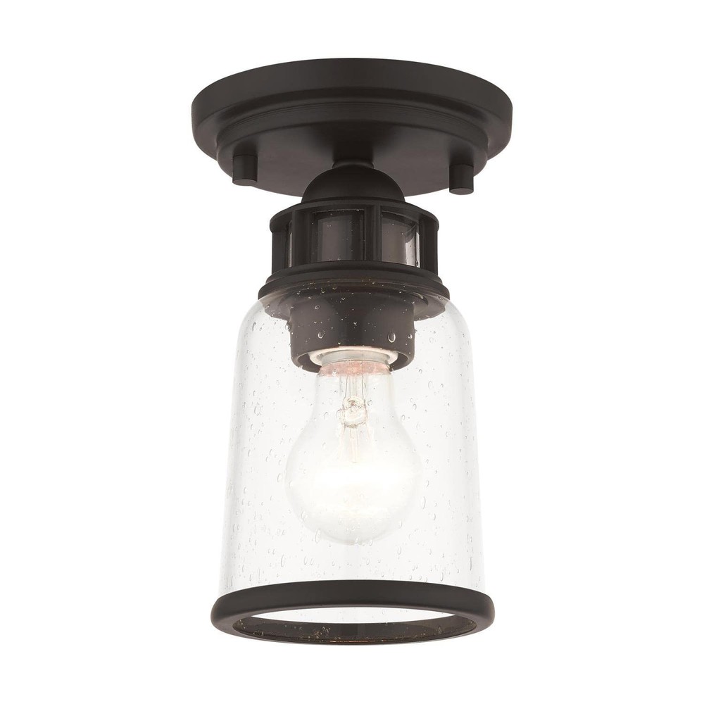 Bronze 1-Light Ceiling Mount Fixture for Lawrenceville Lighting