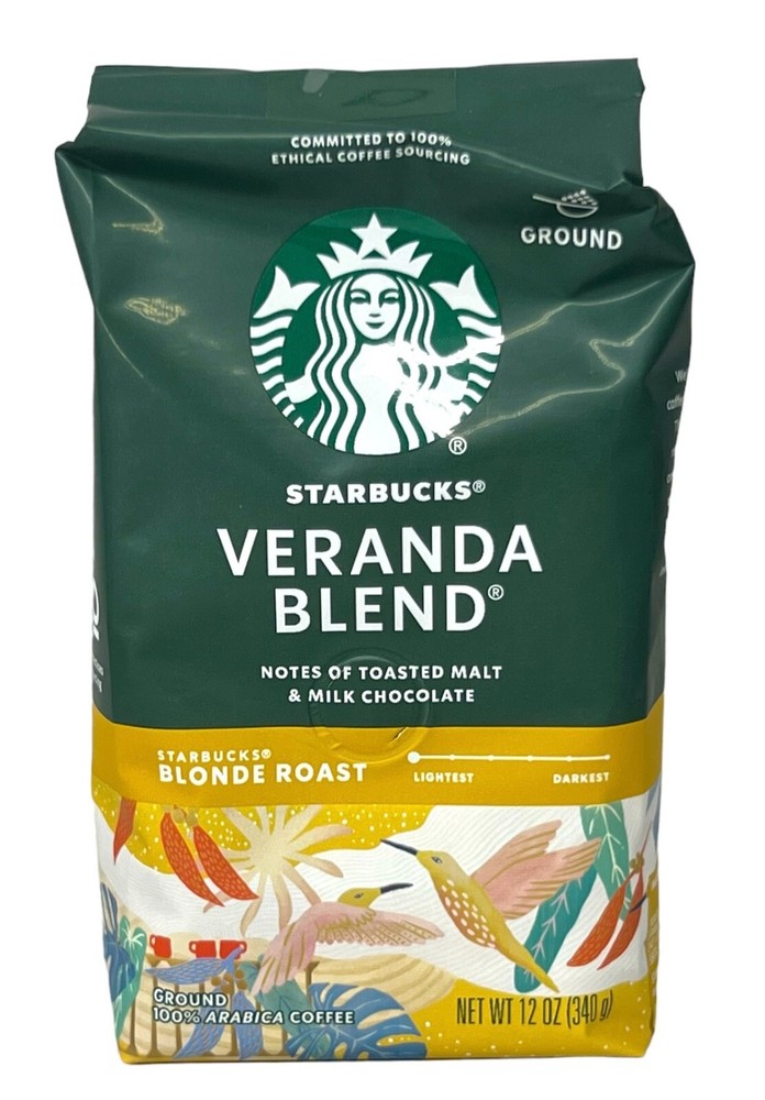 Starbucks Veranda Blend Blonde Roast Ground Coffee 12 oz Bag