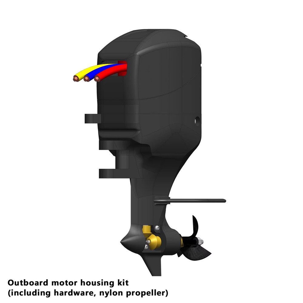 1/8 Scale 400 Outboard Motor Toy - High-Detail Racing Boat Engine Replica