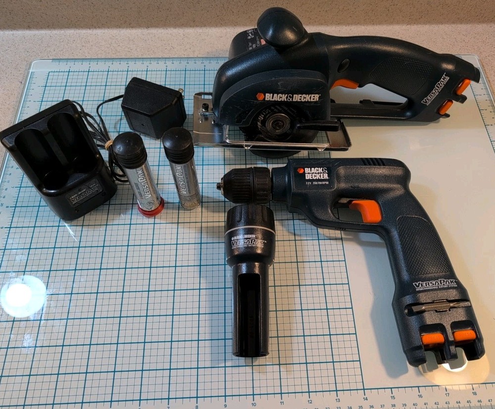 Black & Decker Versapak Cordless Tool Bundle 3 Tools Charger 2 Batteries Tested