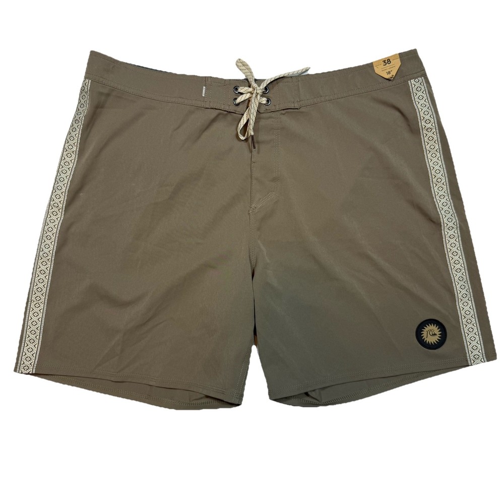 Quiksilver Shorts Mens 38 Brown Highline Recycled Boardshorts 18