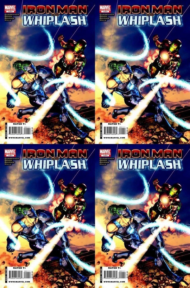 Iron Man vs Whiplash #1 (2010) Limited Series Marvel Comics - 4 Comics