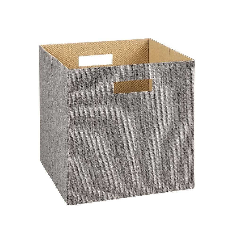 ClosetMaid 13 Inch Grey Fabric Storage Cube Bin Organizer 13x13x13