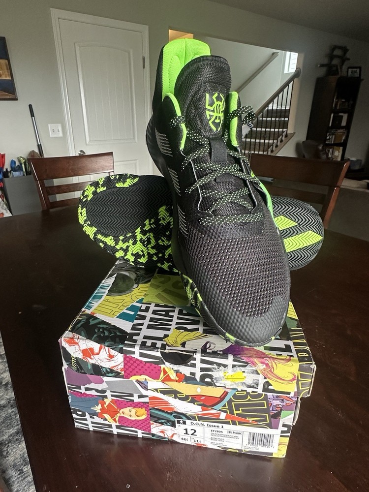 Adidas D.O.N. Issue 1 Marvel Stealth Spider-Man Basketball Shoes Size 12