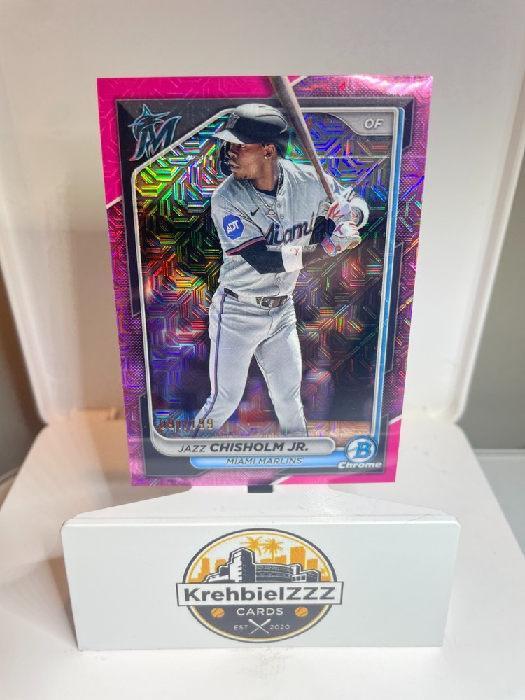 2024 Bowman Chrome Mega Box Jazz Chisholm Jr #96 Pink Refractor /199 NY Yankees