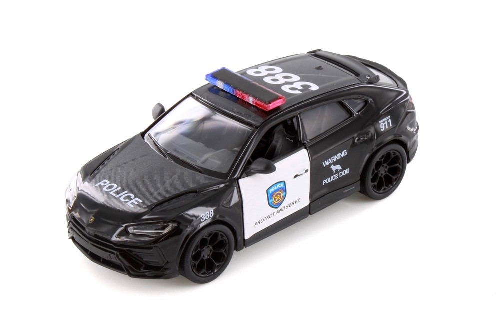 LAMBORGHINI URUS PERFORMANTE POLICE EDITION BLACK 1/40 DIECAST CAR 5447DP