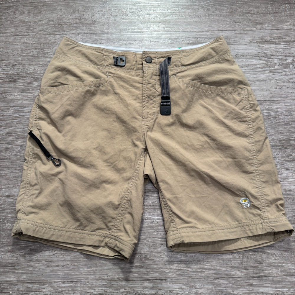 Mountain Hardwear Shorts Womens 8 Beige Hiking 8 Belted Camping Zip Convertible