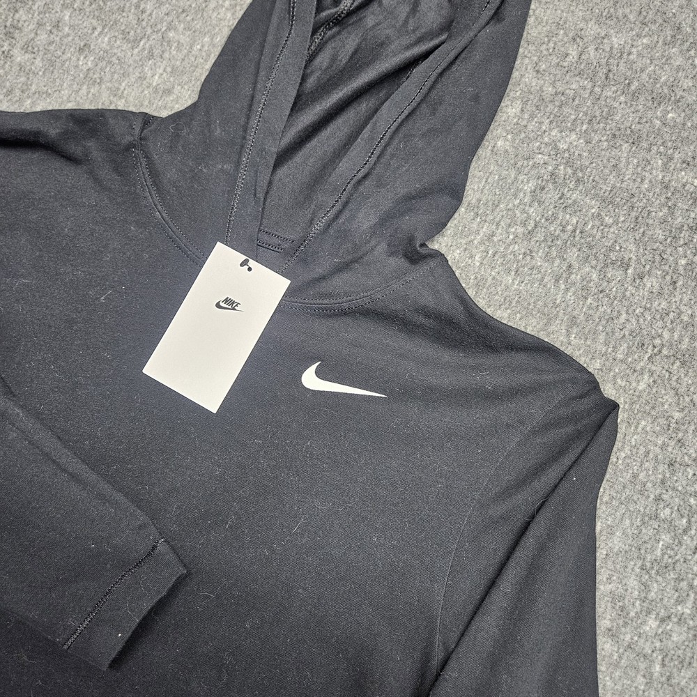 Nike Men’s DRI-FIT Long Sleeve Hooded T-shirt Hoodie Small Black