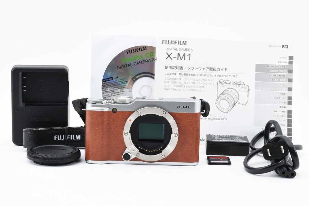 Fujifilm X-M1 16MP Mirrorless Camera Body Brown Excellent Condition From Japan
