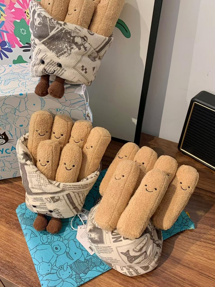Jellycat Interesting and lovely Amuseables French fries Plush Doll Gift Kids Toy