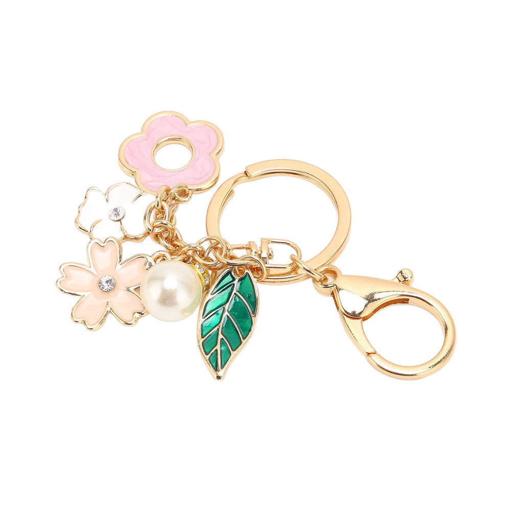 Cute Flower Keychain for Women - Zinc Alloy Car Key Ring & Bag Pendant Accessory