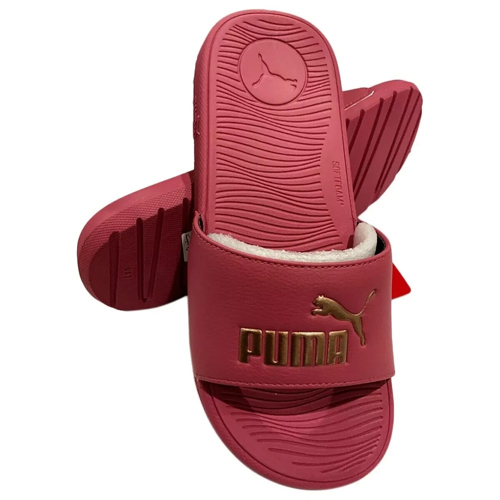 PUMA Cool Cat 2.0 Womens Rose Gold Slip-On Slides Sandals Size 7 MSRP $48.99 NWT