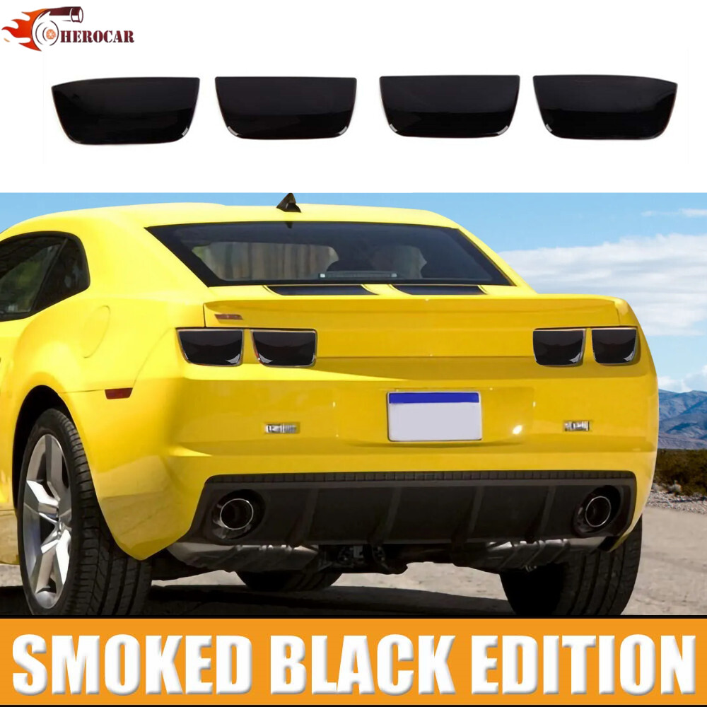 2010-2013 Chevy Camaro Smoked Black Rear Tail Light Cover Trim
