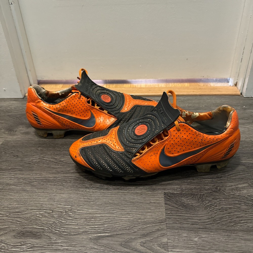 Nike T90 Laser Football Soccer Boots Cleats Orange Blaze US Size 11 2009 Rare